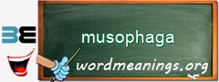 WordMeaning blackboard for musophaga